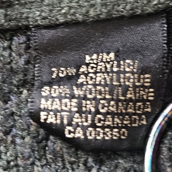 Profilo Sport Sweater Mens M Dark Khaki LS 1/4 Zip Collared Wool Blend Vintage - Picture 10 of 15